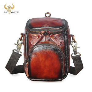 Leather Multifunction Messenger Bag for Men 1167