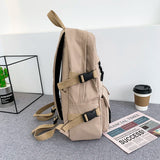 Panelled Waterproof Nylon Women Backpack for Teenage Girls