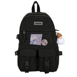 Panelled Waterproof Nylon Women Backpack for Teenage Girls