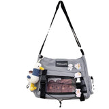 Casual Nylon Messenger Bag Harajuku Waterproof Shoulder Bag for Girls Boys