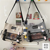 Casual Nylon Messenger Bag Harajuku Waterproof Shoulder Bag for Girls Boys