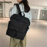 Nylon Backpack Women Travel Bagpack College Student Backbag