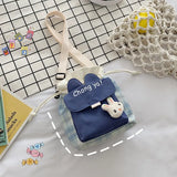 Nylon Drawstring Bucket Bag Student Shoulder Bag Shopping Messenger Bag