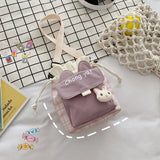 Nylon Drawstring Bucket Bag Student Shoulder Bag Shopping Messenger Bag