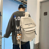 Nylon Unisex Backpack Harajuku Large Capacity Students School Bags