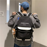 Nylon Unisex Backpack Harajuku Large Capacity Students School Bags