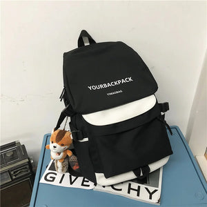 Nylon Unisex Backpack Harajuku Large Capacity Students School Bags