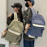 Nylon Unisex Backpack Harajuku Large Capacity Students School Bags
