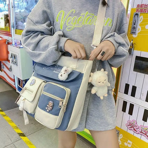 Nylon Messenger Bag for Women Totes Leisure Girl Schoolbag Large Capacity