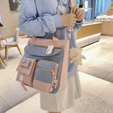 Nylon Messenger Bag for Women Totes Leisure Girl Schoolbag Large Capacity