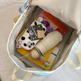 Nylon PVC Girl Backpack Tie-dye Style Schoolbag