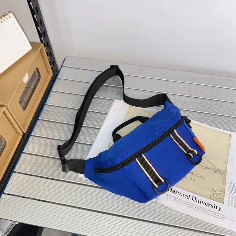 Nylon Reflective Waist Bag Fanny pack Phone Pack Sports Hip hop Belt Bag