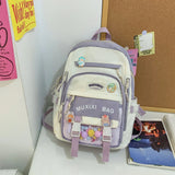 Nylon Waterproof Women School Backpacks for Teenage Girls Large Capacity