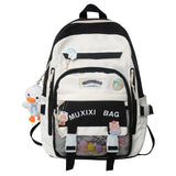 Nylon Waterproof Women School Backpacks for Teenage Girls Large Capacity
