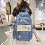 Nylon Waterproof Women School Backpacks for Teenage Girls
