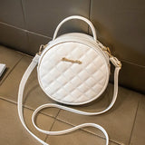 Vintage Embroidered Crossbody Bag Round Small Handbag Retro One Shoulder