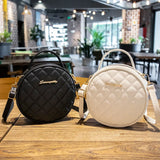 Vintage Embroidered Crossbody Bag Round Small Handbag Retro One Shoulder