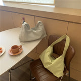 Large Capacity Nylon Drawcord Shopping Bag Underarm Bag