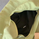 Large Capacity Nylon Drawcord Shopping Bag Underarm Bag