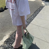 Large Capacity Nylon Drawcord Shopping Bag Underarm Bag
