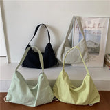 Large Capacity Nylon Drawcord Shopping Bag Underarm Bag