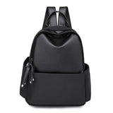 Oxford Cloth PU Stitching Backpack School Bag Women