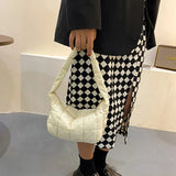 Embroidered Women's Shoulder Bag Rhombic Handbag