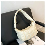 Embroidered Rhombus Shoulder Bag Women's Underarm Handbag