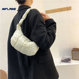 Embroidered Rhombus Underarm Bag Niche Handbag for Women