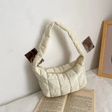 Embroidered Underarm Bag with Rhombus Embroidery