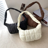 Embroidered Rhombus Shoulder Bag for Women