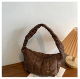 Embroidered Rhombus Shoulder Bag Women's Underarm Handbag