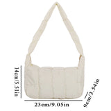 Embroidered Oxford Cloth Women's Shoulder Bag