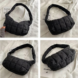 Embroidered Oxford Cloth Women's Shoulder Bag
