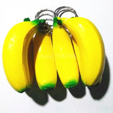 Banana Key Chain Soft Basketball Rugby Key Ring Smile Face Decorative Pendant