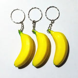 Banana Key Chain Soft Basketball Rugby Key Ring Smile Face Decorative Pendant