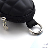 Unisex PU Oval Headphone Case Bag Key Holder Wallet