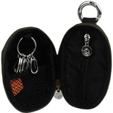 Unisex PU Key Holder Wallet Oval Headphone Case Bag Housekeeper Organizer