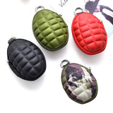 Unisex PU Oval Headphone Case Bag Key Holder Wallet