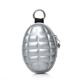 Unisex PU Key Holder Wallet Oval Headphone Case Bag Housekeeper Organizer