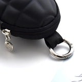 Unisex PU Key Holder Wallet Oval Headphone Case Bag Housekeeper Organizer