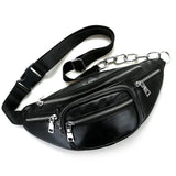 PU Leather Waist Pack for Men Women Bum Bag