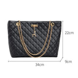 PU Leather Women Shoulder Bag Casual Large Capacity Chain Top-handle Bags