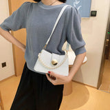 Retro Chains Hasp Shoulder Bag Small Bucket Bag