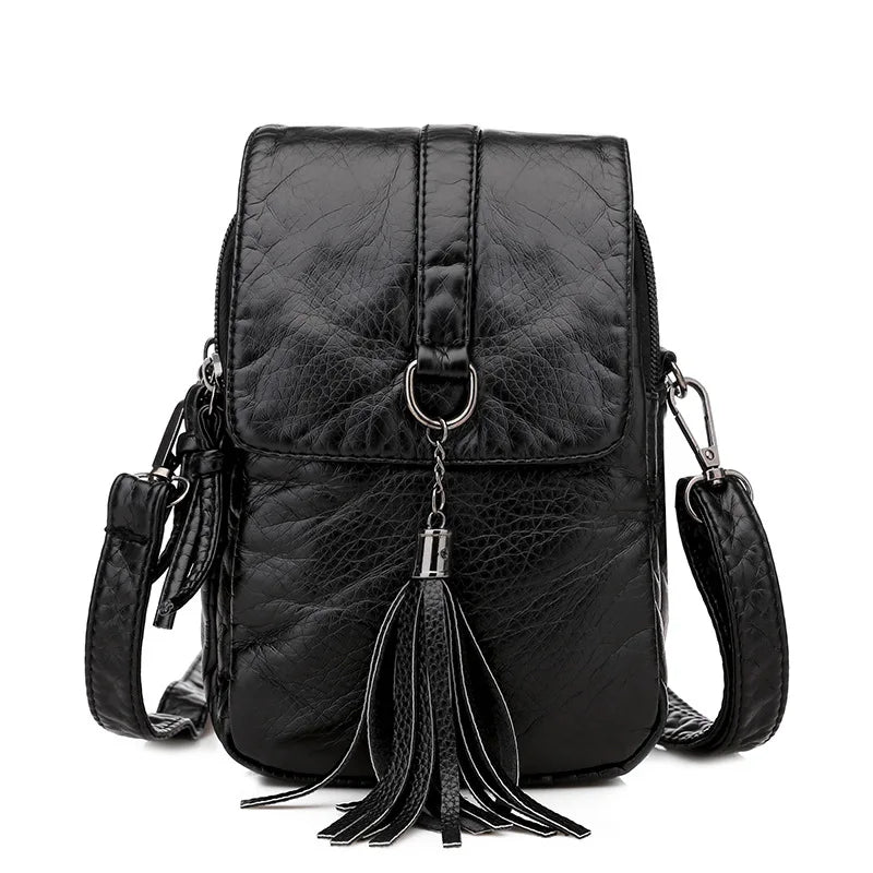 PU Leather Shoulder Bag Casual Handbag Crossbody Bags for Women Phone Pocket