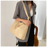 PU Leather Shoulder Bag Women Vintage Handbag Large Capacity Lady Purse