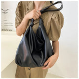 PU Leather Shoulder Bag Women Vintage Handbag Large Capacity Lady Purse
