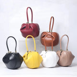 PU Leather Top-handle Women Handbag Hobos Dumpling Women Shoulder Bags