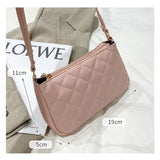 Hot Lingge Mini Bags for Girls, PU Leather Underarm Crossbody Shoulder Female Ba