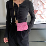 Embroidered Flap Bag Beaded Shoulder Mini Handbag for Women